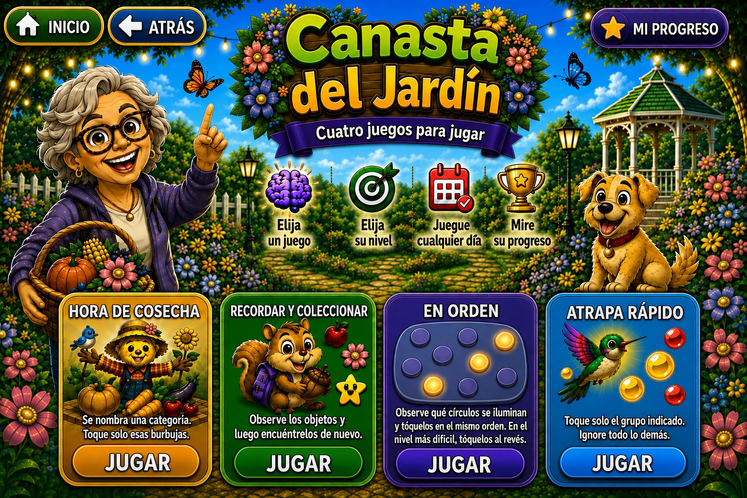 Juegos mentales de Mind Sage: Canasta de Jardín